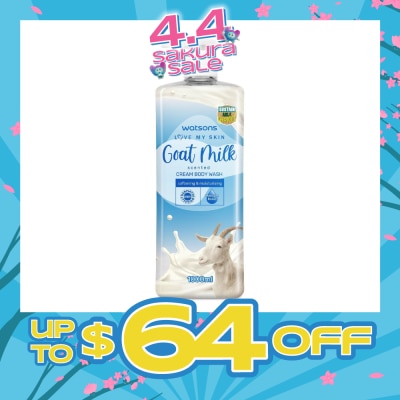 WATSONS - Goat Milk Scented Cream Body Wash (Softening And Moisturising, Dermatologically Tested) 1000ml