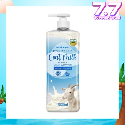 WATSONS Goat Milk Scented Cream Body Wash (Softening And Moisturising, Dermatologically Tested) 1000ml