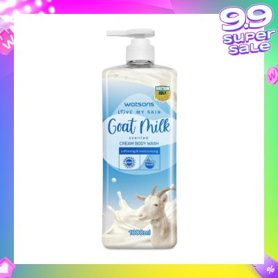WATSONS Goat Milk Scented Cream Body Wash (Softening And Moisturising, Dermatologically Tested) 1000ml