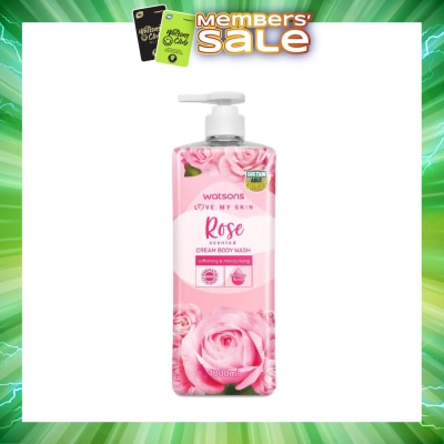 WATSONS - Rose Scented Cream Body Wash (Softening And Moisturising, Dermatologically Tested) 1000ml