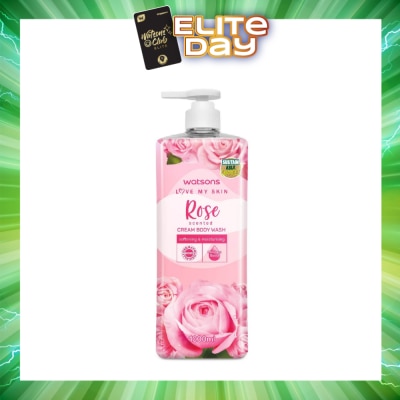 WATSONS - Rose Scented Cream Body Wash (Softening And Moisturising, Dermatologically Tested) 1000ml