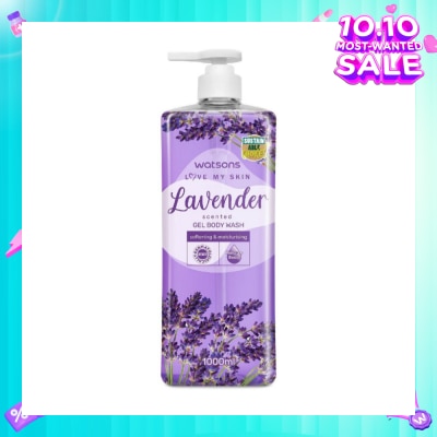 WATSONS Lavender Scented Gel Body Wash (Softening And Moisturising, Dermatologically Tested) 1000ml