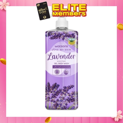 WATSONS Lavender Scented Gel Body Wash (Softening And Moisturising, Dermatologically Tested) 1000ml