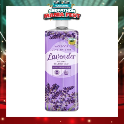 WATSONS - Lavender Scented Gel Body Wash (Softening And Moisturising, Dermatologically Tested) 1000ml