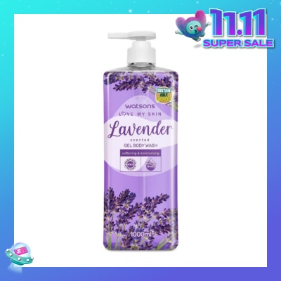 WATSONS Lavender Scented Gel Body Wash (Softening And Moisturising, Dermatologically Tested) 1000ml