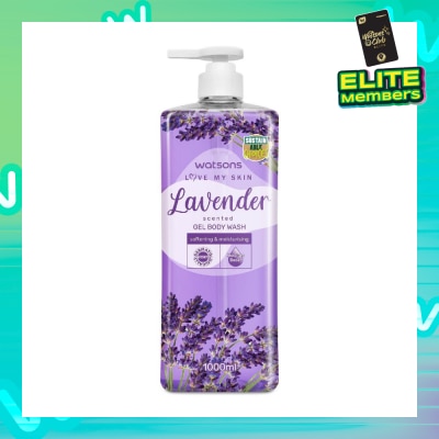 WATSONS Lavender Scented Gel Body Wash (Softening And Moisturising, Dermatologically Tested) 1000ml
