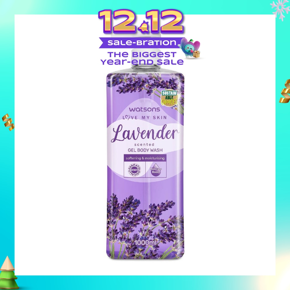 Lavender Scented Gel Body Wash (Softening And Moisturising, Dermatologically Tested) 1000ml