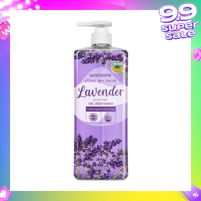WATSONS Lavender Scented Gel Body Wash (Softening And Moisturising, Dermatologically Tested) 1000ml