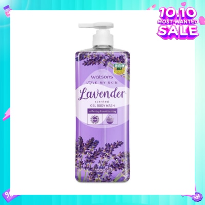 WATSONS Lavender Scented Gel Body Wash (Softening And Moisturising, Dermatologically Tested) 1000ml