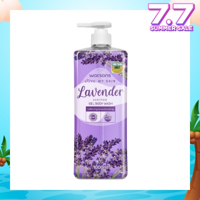 WATSONS Lavender Scented Gel Body Wash (Softening And Moisturising, Dermatologically Tested) 1000ml