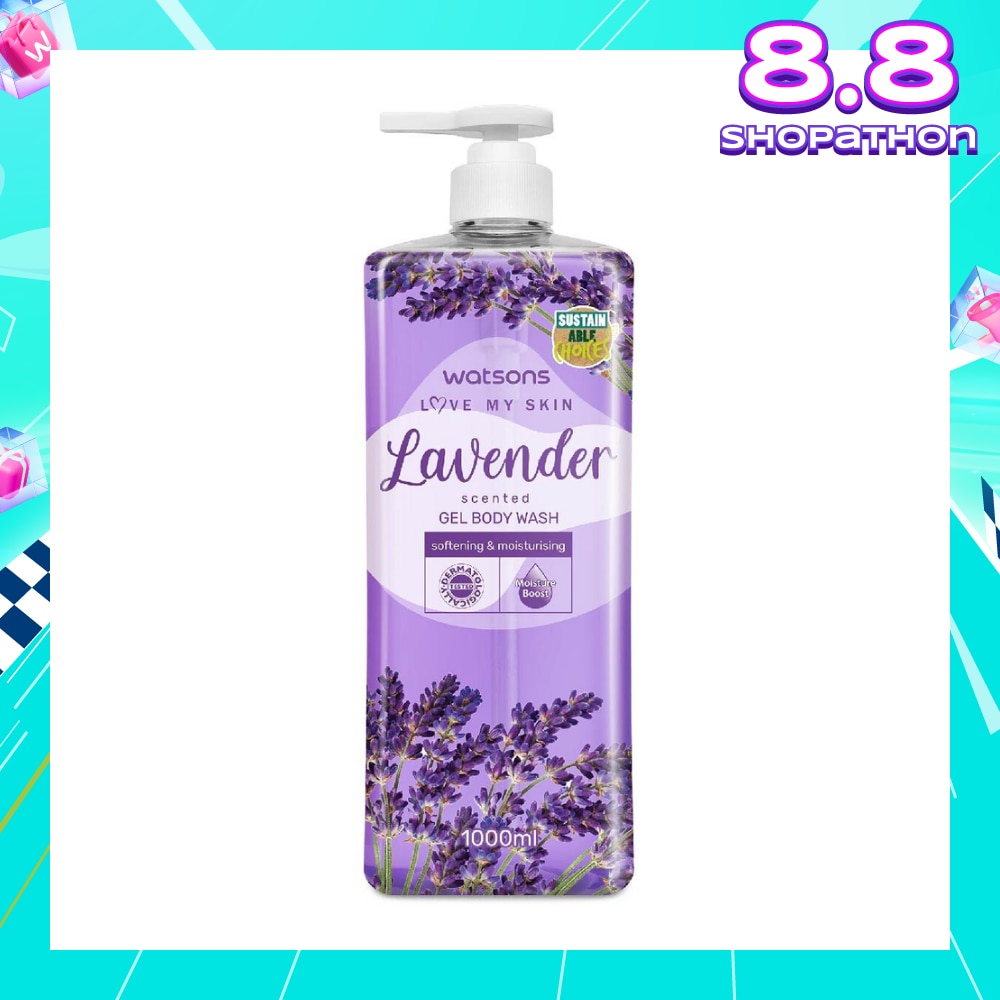 Lavender Scented Gel Body Wash (Softening And Moisturising, Dermatologically Tested) 1000ml