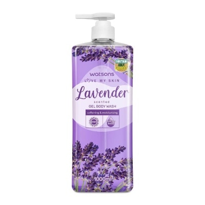 WATSONS Lavender Scented Gel Body Wash (Softening And Moisturising, Dermatologically Tested) 1000ml