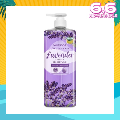 WATSONS Lavender Scented Gel Body Wash (Softening And Moisturising, Dermatologically Tested) 1000ml