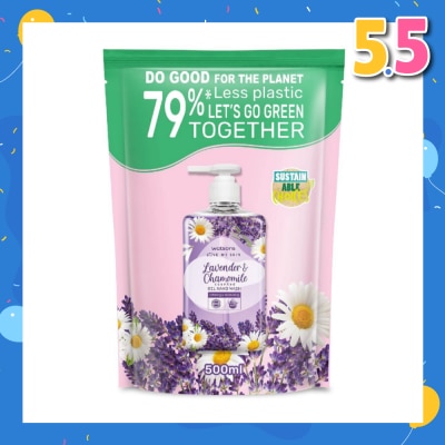 WATSONS Lavender & Chamomile Scented Gel Hand Wash Refill Pack  (Softening & Moisturising, Dermatologically Tested) 500ml