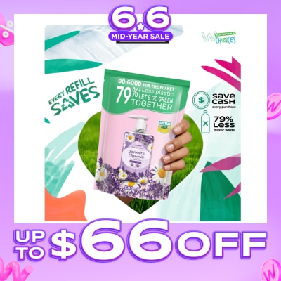 WATSONS - Lavender & Chamomile Scented Gel Hand Wash Refill Pack (Softening & Moisturising, Dermatologically Tested) 500ml