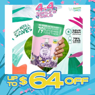 WATSONS - Lavender & Chamomile Scented Gel Hand Wash Refill Pack (Softening & Moisturising, Dermatologically Tested) 500ml