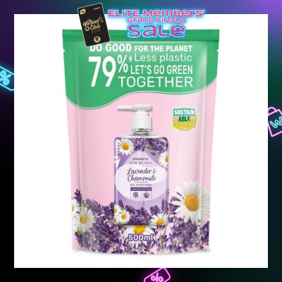 WATSONS Lavender & Chamomile Scented Gel Hand Wash Refill Pack  (Softening & Moisturising, Dermatologically Tested) 500ml