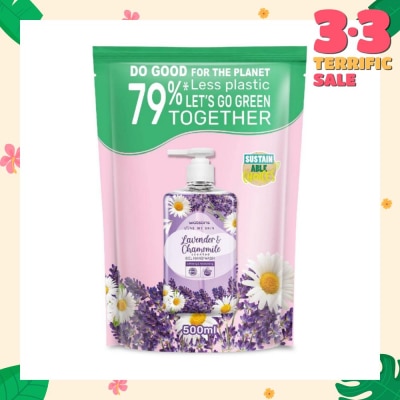 WATSONS Lavender & Chamomile Scented Gel Hand Wash Refill Pack  (Softening & Moisturising, Dermatologically Tested) 500ml