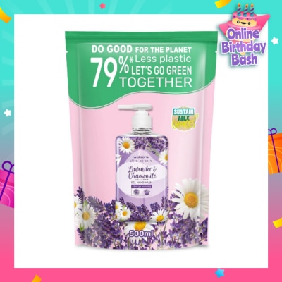 WATSONS Lavender & Chamomile Scented Gel Hand Wash Refill Pack  (Softening & Moisturising, Dermatologically Tested) 500ml