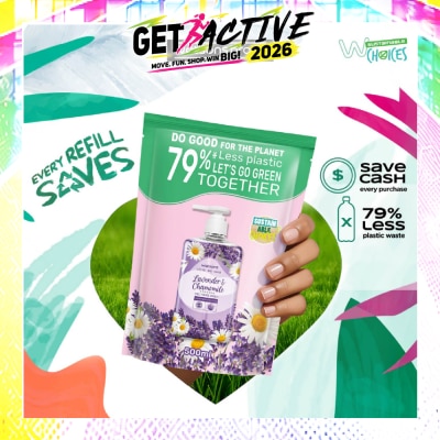 WATSONS - Lavender & Chamomile Scented Gel Hand Wash Refill Pack  (Softening & Moisturising, Dermatologically Tested) 500ml image
