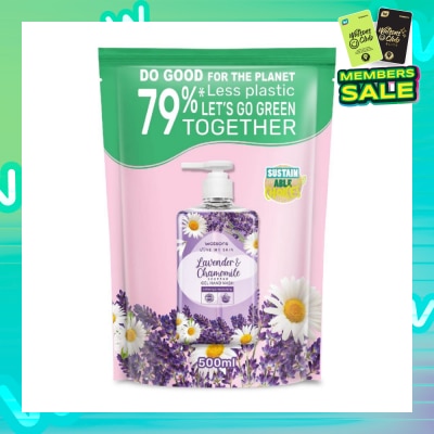 WATSONS Lavender & Chamomile Scented Gel Hand Wash Refill Pack  (Softening & Moisturising, Dermatologically Tested) 500ml