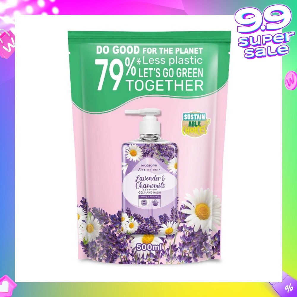 Lavender & Chamomile Scented Gel Hand Wash Refill Pack  (Softening & Moisturising, Dermatologically Tested) 500ml
