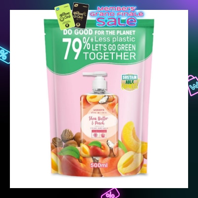 WATSONS Shea Butter & Peach Scented Cream Hand Wash Refill Pack (Softening & Moisturising, Dermatologically Tested) 500ml