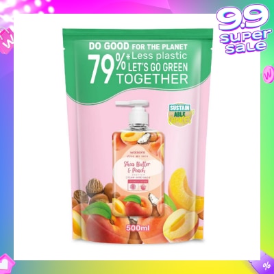 WATSONS Shea Butter & Peach Scented Cream Hand Wash Refill Pack (Softening & Moisturising, Dermatologically Tested) 500ml