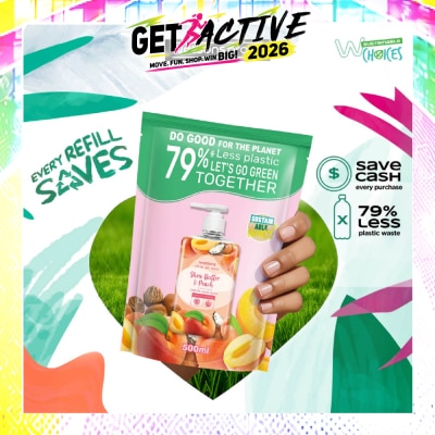 WATSONS - Shea Butter & Peach Scented Cream Hand Wash Refill Pack (Softening & Moisturising, Dermatologically Tested) 500ml image