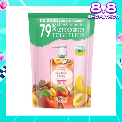 WATSONS Shea Butter & Peach Scented Cream Hand Wash Refill Pack (Softening & Moisturising, Dermatologically Tested) 500ml
