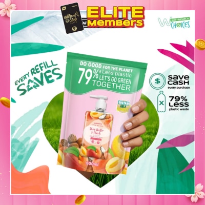 WATSONS Shea Butter & Peach Scented Cream Hand Wash Refill Pack (Softening & Moisturising, Dermatologically Tested) 500ml