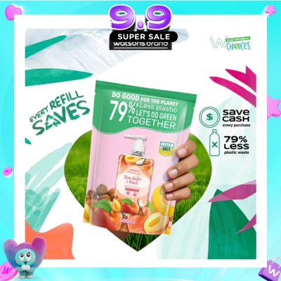 WATSONS - Shea Butter & Peach Scented Cream Hand Wash Refill Pack (Softening & Moisturising, Dermatologically Tested) 500ml image