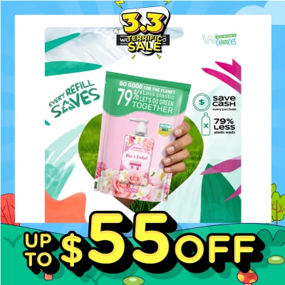 WATSONS Rose & Orchid Scented Gel Hand Wash (Softening & Moisturising, Dermatologically Tested) Refill Pack 500ml