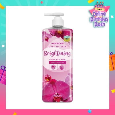 WATSONS Brightening Cream Body Wash (Orchid And Vitamin B3, Dermatologically Tested) 1000ml