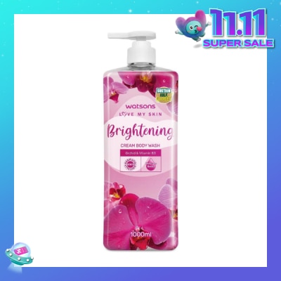 WATSONS Brightening Cream Body Wash (Orchid And Vitamin B3, Dermatologically Tested) 1000ml