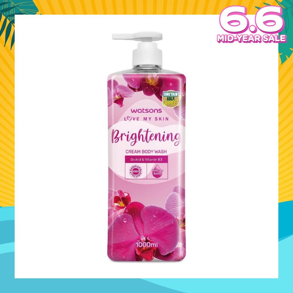 Brightening Cream Body Wash (Orchid And Vitamin B3, Dermatologically Tested) 1000ml