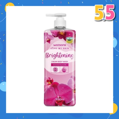 WATSONS Brightening Cream Body Wash (Orchid And Vitamin B3, Dermatologically Tested) 1000ml