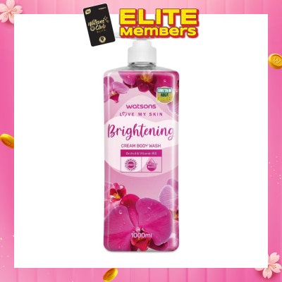 WATSONS Brightening Cream Body Wash (Orchid And Vitamin B3, Dermatologically Tested) 1000ml