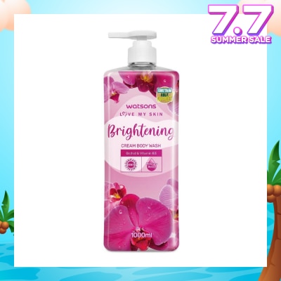 WATSONS Brightening Cream Body Wash (Orchid And Vitamin B3, Dermatologically Tested) 1000ml