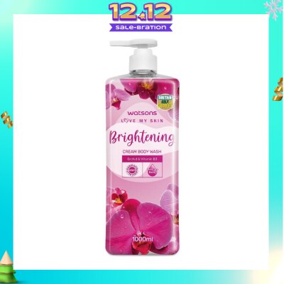 WATSONS Brightening Cream Body Wash (Orchid And Vitamin B3, Dermatologically Tested) 1000ml