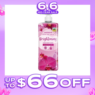 WATSONS - Brightening Cream Body Wash (Orchid And Vitamin B3, Dermatologically Tested) 1000ml