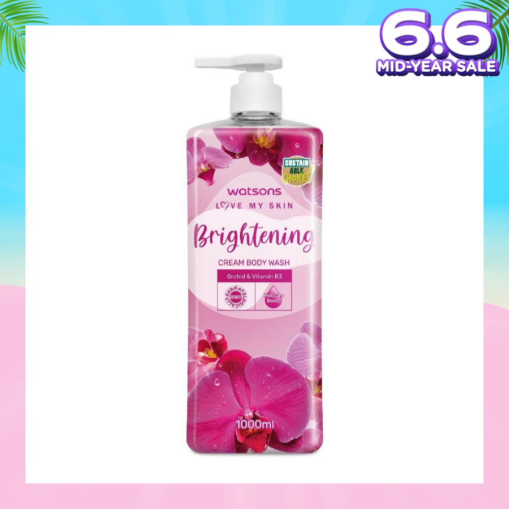 Brightening Cream Body Wash (Orchid And Vitamin B3, Dermatologically Tested) 1000ml