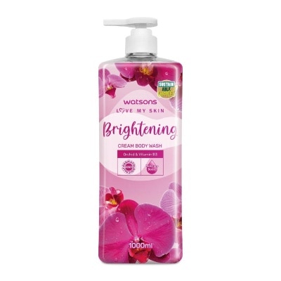 WATSONS Brightening Cream Body Wash (Orchid And Vitamin B3, Dermatologically Tested) 1000ml