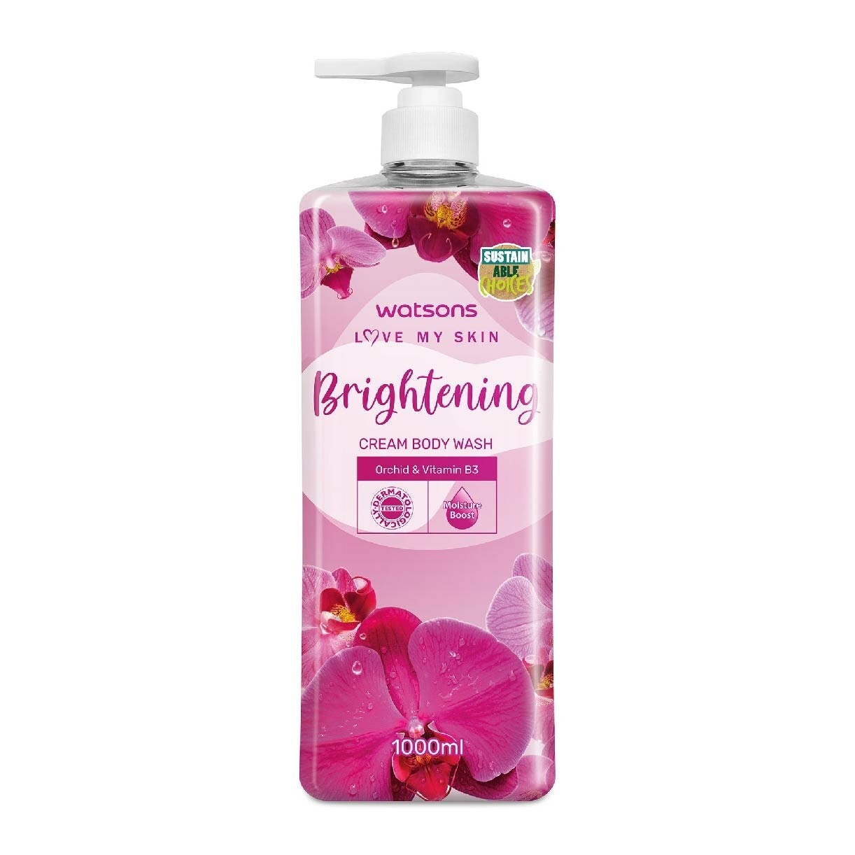 Brightening Cream Body Wash (Orchid And Vitamin B3, Dermatologically Tested) 1000ml