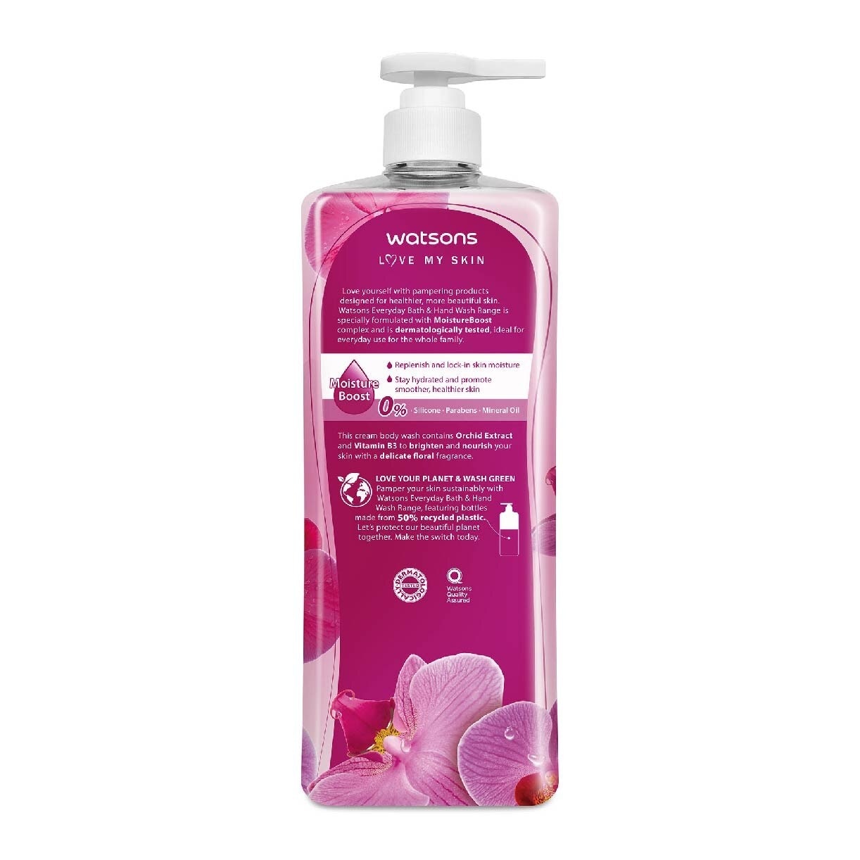 Brightening Cream Body Wash (Orchid And Vitamin B3, Dermatologically Tested) 1000ml