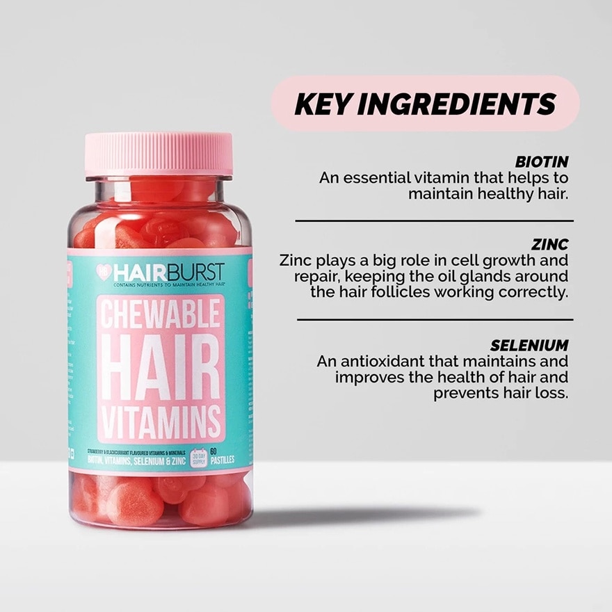 Chewable Hair Vitamins Pastille 60s
