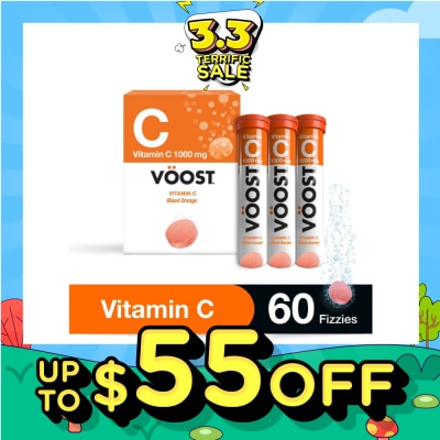 VOOST Vitamin C Effervescent Tablet Blood Orange 60s