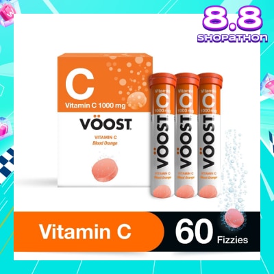 VOOST Vitamin C Effervescent Tablet Blood Orange 60s