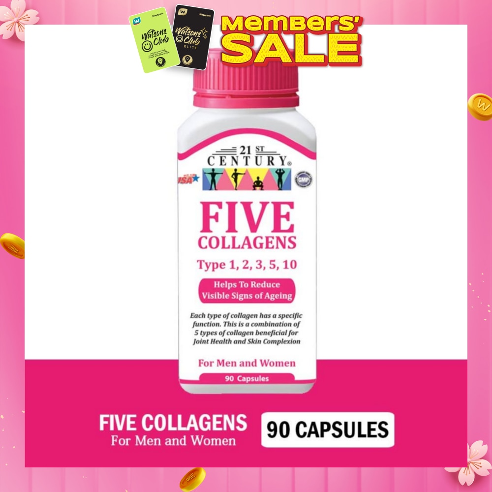 Five Collagen Capsules For Men & Women (Reduces Visible Signs of Ageing) 90s