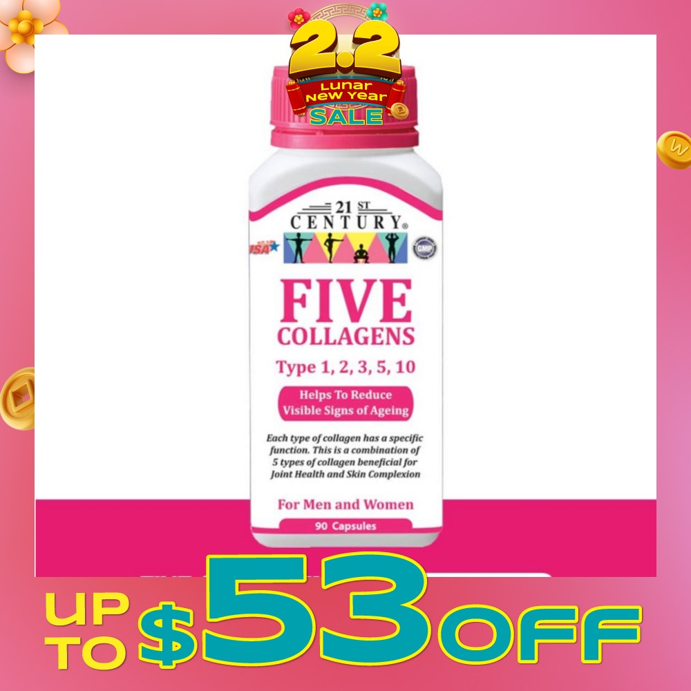 Five Collagen Capsules For Men & Women (Reduces Visible Signs of Ageing) 90s